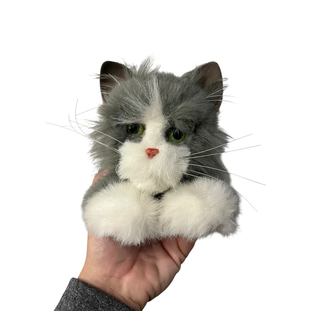 FurReal Friends Luv Cub Grey Tuxedo Cat Animatronic Plush Interactive Toy WORKS